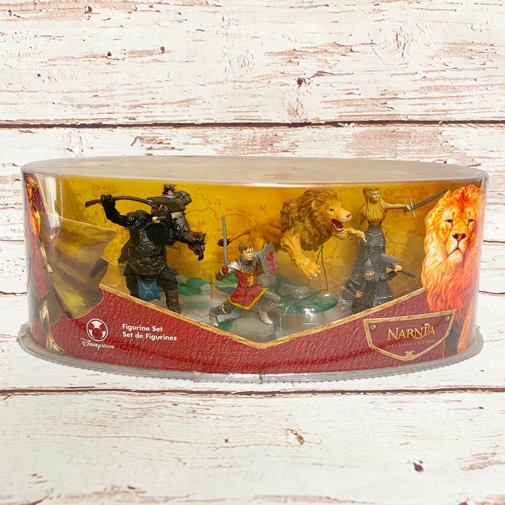 DISNEY STORE Chronicles Of Narnia The Lion The Witch And Wardrobe Figurine Set